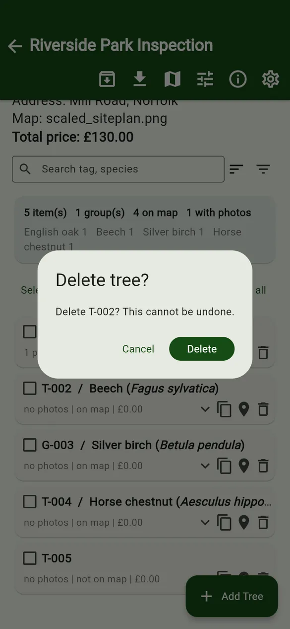 Confirm the delete.