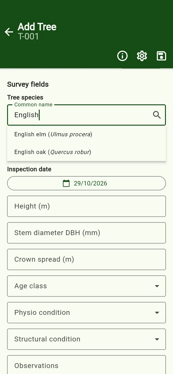 Suggestions appear as you type.